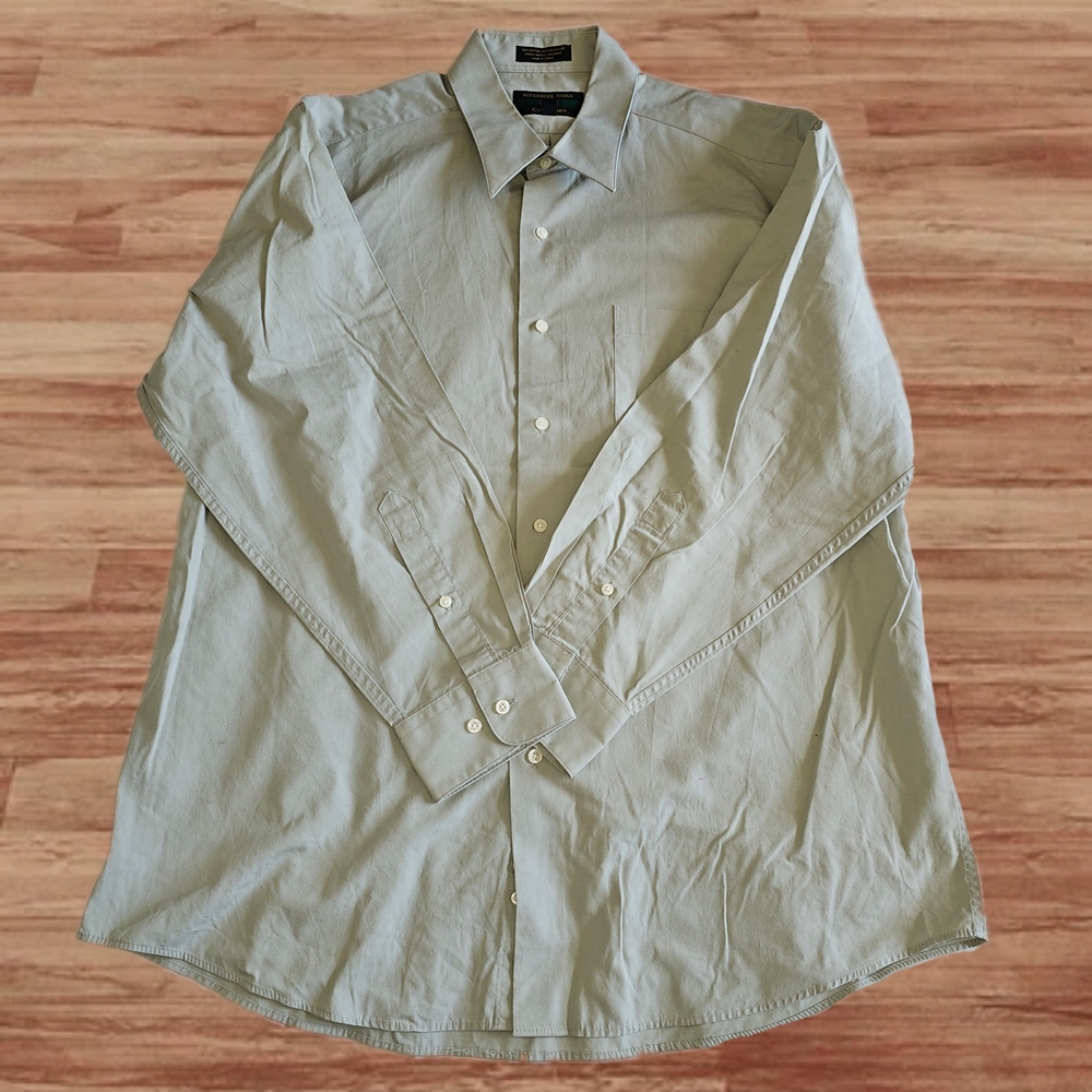 ALEXANDER JULIAN COLORS Size L Beige Collared Long Sleeve Button Up Shirt